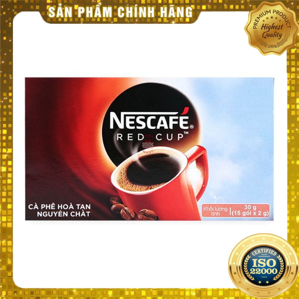 [ Yams Mart ] Combo 2  Cà Phê Hòa Tan Nguyên Chất Red Cup Nescafé 30G (15 Gói)