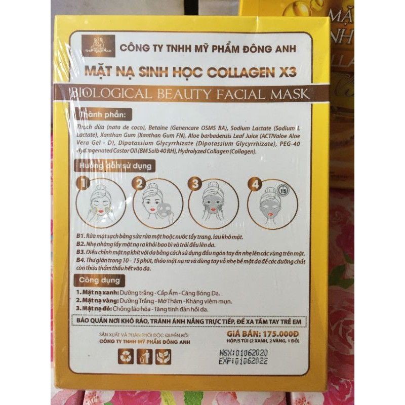 Mặt collagen X3- Hộp 5 cái( tem cào check mã)