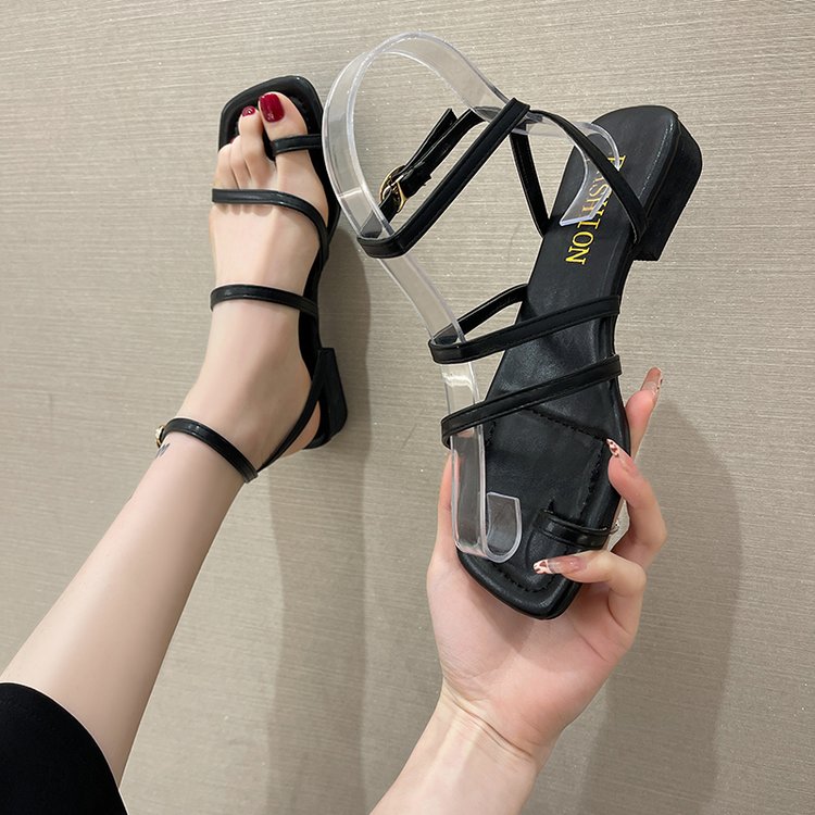 Fashion Ulzzang Toe Lineflat Sandals for Women