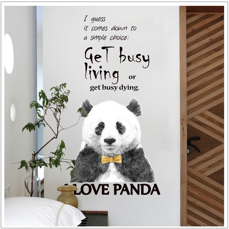 Decal dán tường i LOVE PANDA và thông điệp ý nghĩa