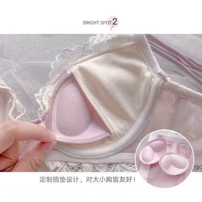 [Hot Hè] Bộ Đồ Lót Ren Cao Cấp (Kèm Đệm Lót Rời) Dành Cho Ngực To,Ngực Vừa | BigBuy360 - bigbuy360.vn