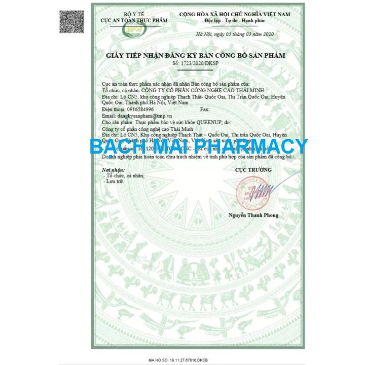 (CHÍNH HÃNG TÍCH ĐIỂM) Viên uống QUEENUP, giúp tăng cường nội tiết tố, làm chậm lão hóa, giảm sạm, nám da và làm đẹp da