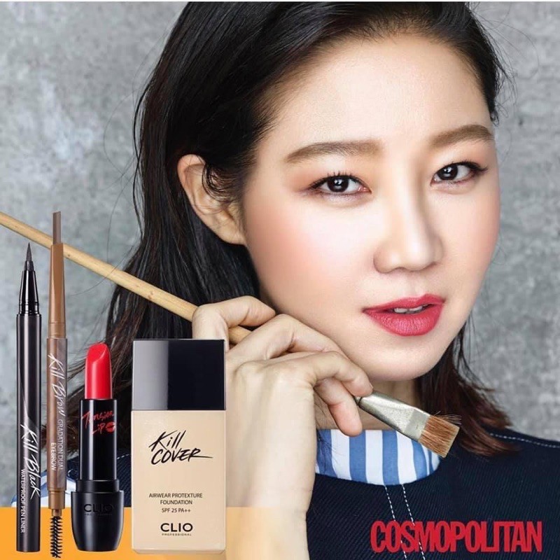 Bộ Kem Nền Make up Clio Kill Cover Airwear Protexture Foudation Spf25/PA++💯SIÊU SALE💯mịn da-che khuyết điểm tốt 30ml