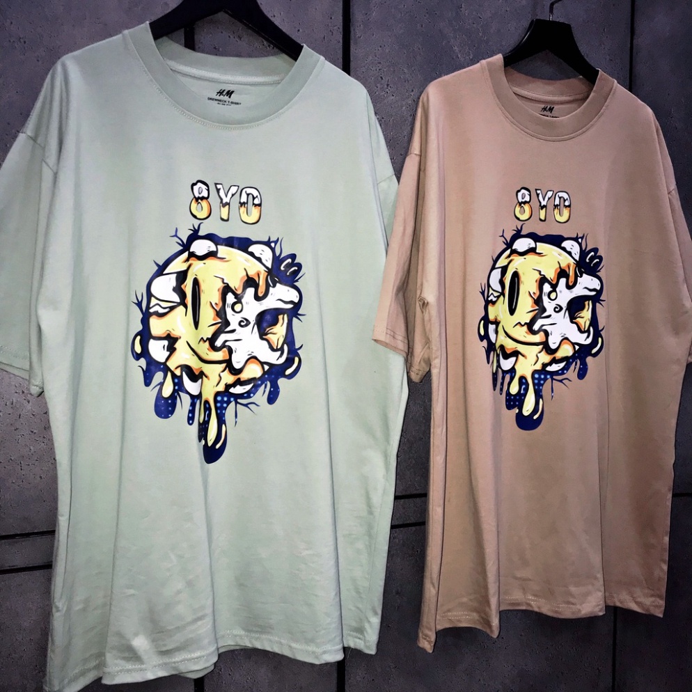 Áo Thun Tay Lỡ YO SMILE 2 Màu Unisex