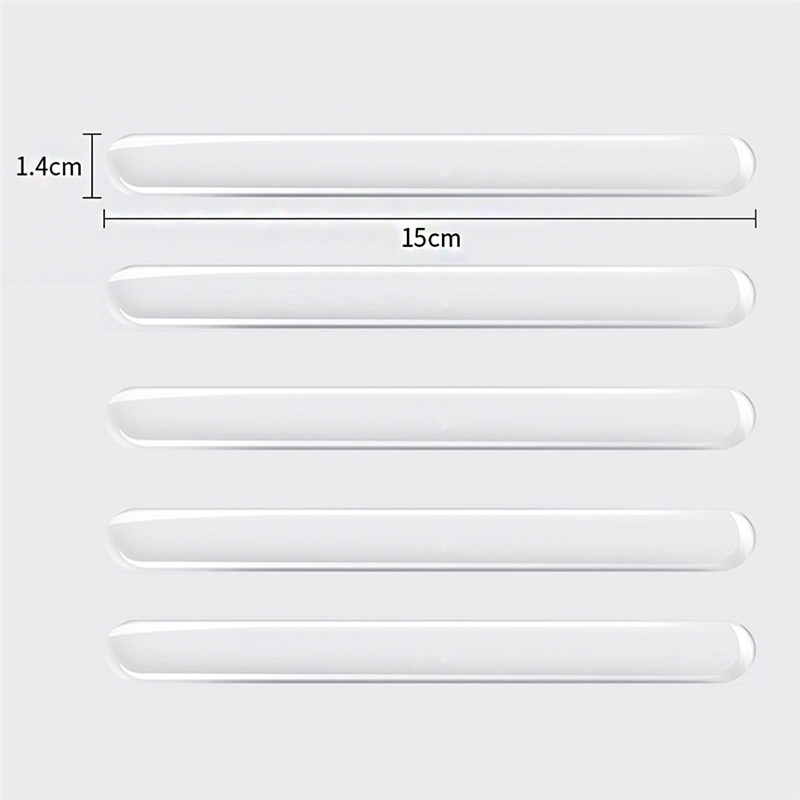 Set 4 miếng dán silicon trong suốt bảo vệ tay nắm cửa xe hơi chống trầy xước