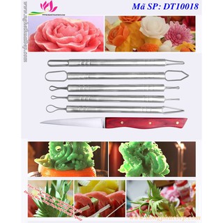 bộ cạo vỏ dưa hấu - cạo vỏ dưa tết - dao tỉa hoa DT10018-1