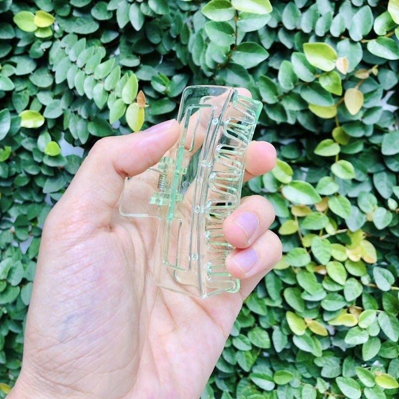 Bán Sỉ 1 Lố 12 Chiếc Kẹp Càng Cua Nhựa Vuông Phong Cách Hàn Quốc