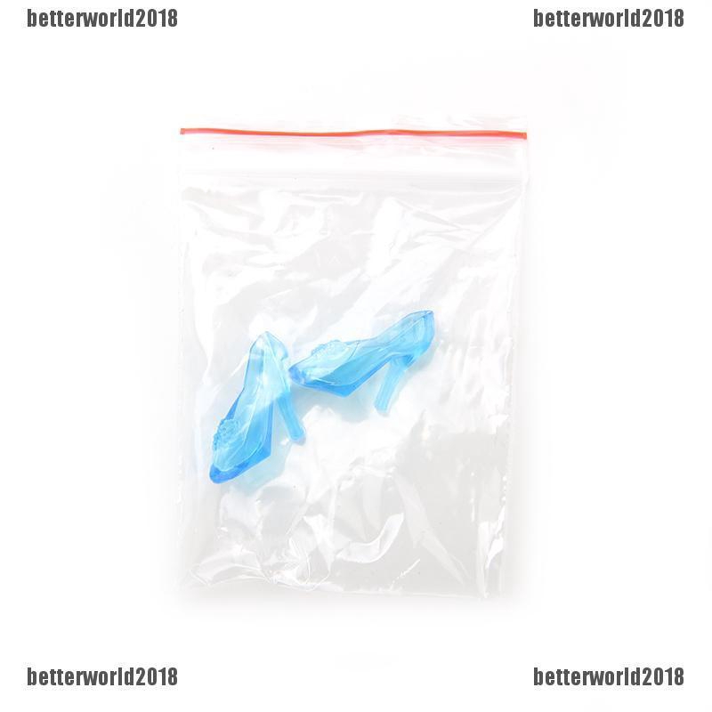 Bộ 2 Đôi Giày Đính Pha Lê Cho Búp Bê Barbie 11