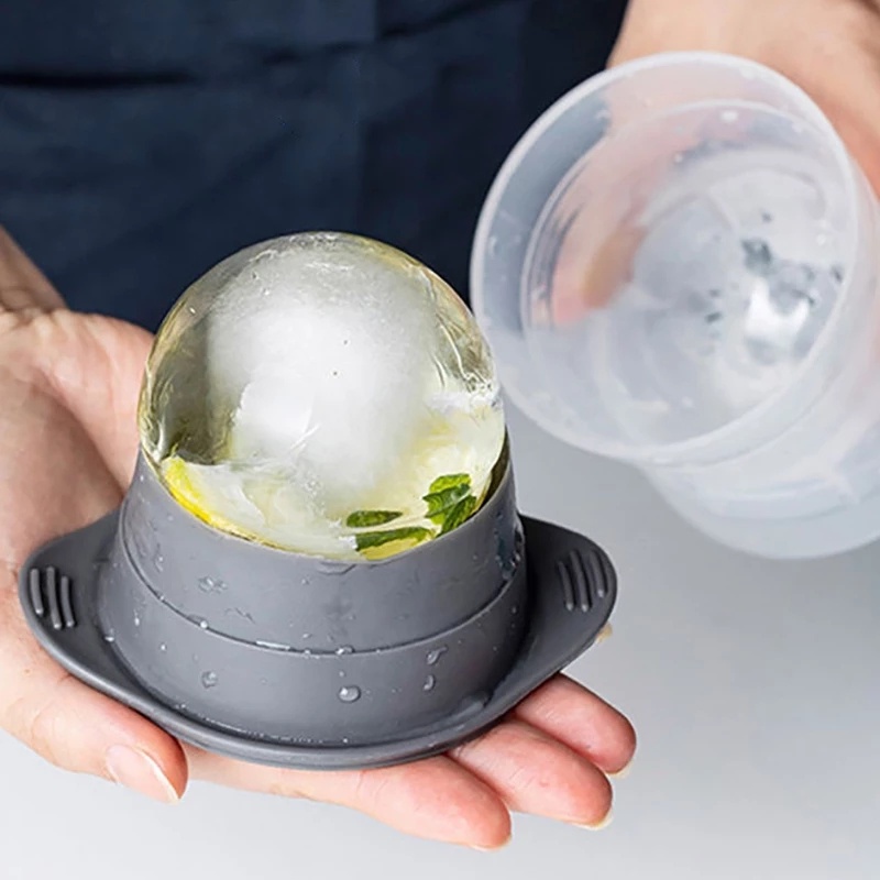 Khuôn Silicon làm đá viên hình cầu 3D đa năng tiện lợi