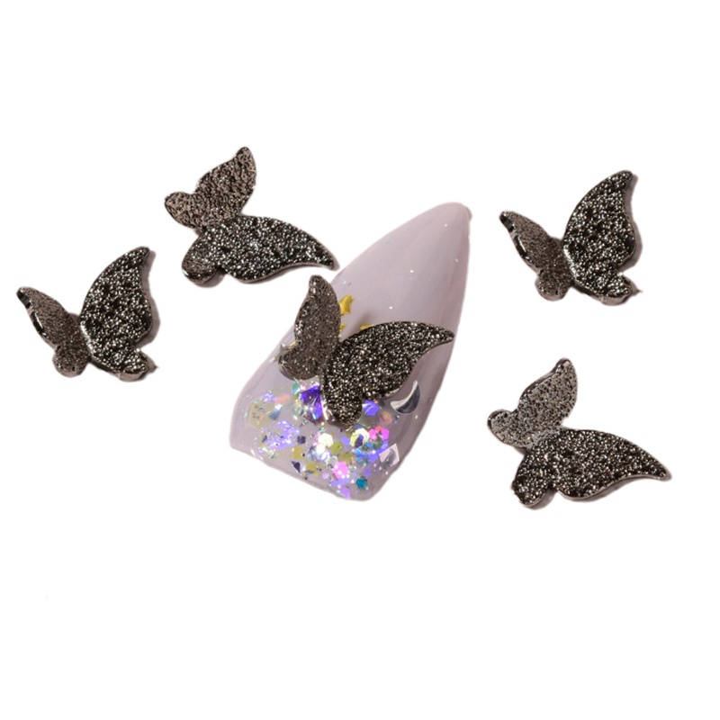 Phụ Kiện Trang Trí Móng Tay Hình Bươm Bướm Mini Bằng Kim Loại