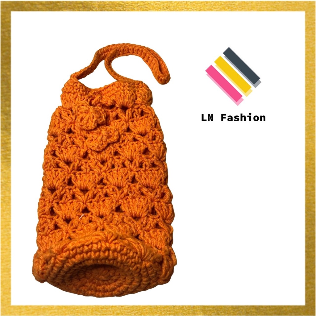 Túi len đựng Ly / Bình giữ nhiệt - LN_Fashion - Móc len Handmade