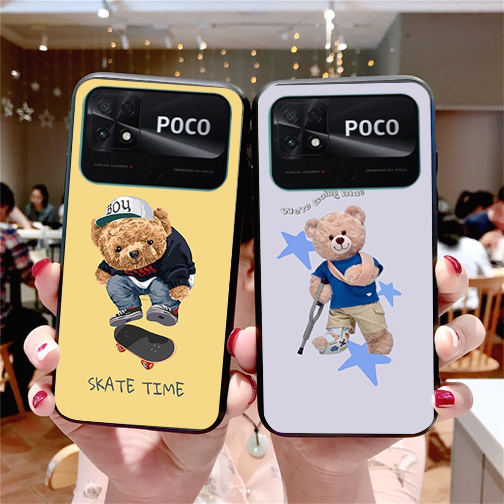 Ốp lưng Xiaomi Poco C40 gấu siêu đẹp cute cực hot