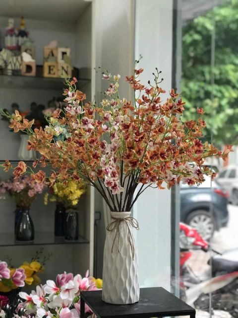 Hoa giả- Cành phong lan cao 85cm có Ảnh thật