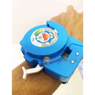 Đồ chơi đồng hồ đeo tay bắn đĩa và thẻ đoraremon  /Spiderman