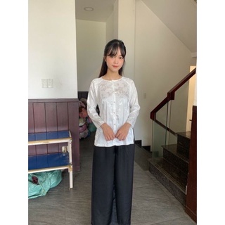 Đồ Lam Đi Chùa ➕ Mẫu Bà Ba nguyên bộ