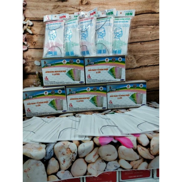 Khẩu trang y tế Euro Trắng, Xanh 5 lớp