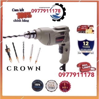 Máy khoan CROWN ✨ CHÍNH HÃNG ✨ máy khoan cầm tay crown CT10070 - 10 mm , công suất 400w mạnh mẽ✨siêu bền✨👍