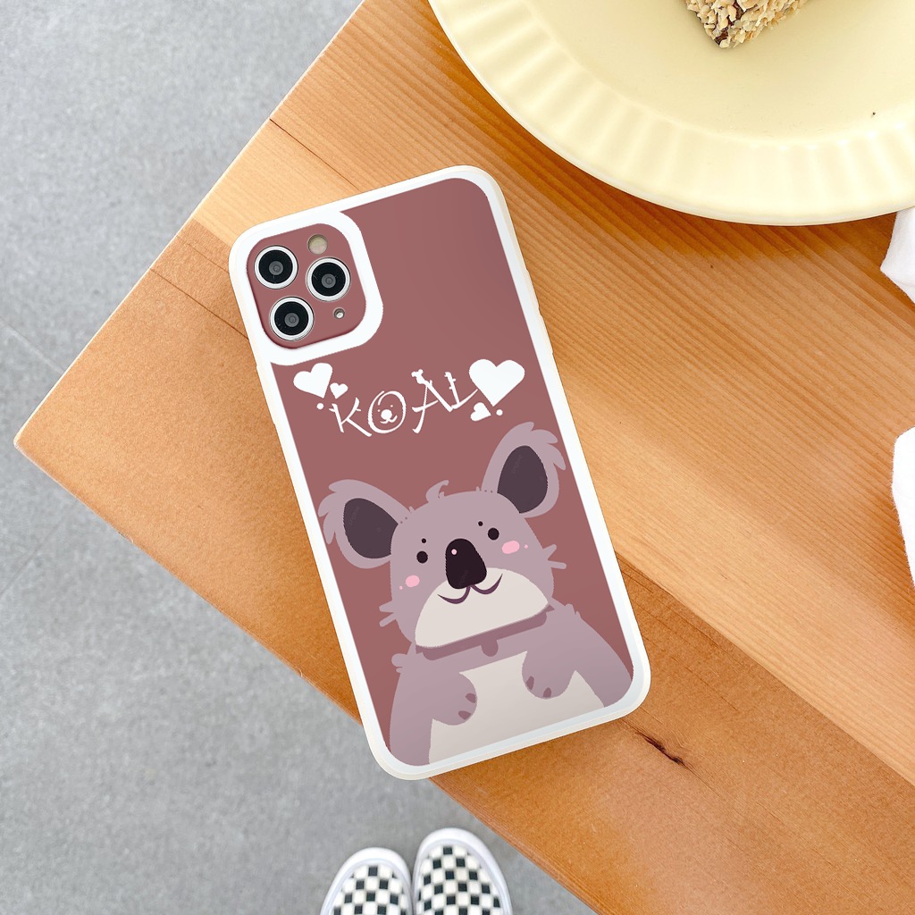Ốp iphone hot trend  vuông cạnh ốp lưng iphone Gấu KOAL 6/6splus/7plus/8/8plus/xr/xs/12/13/pro/max/plus/promax tr1145