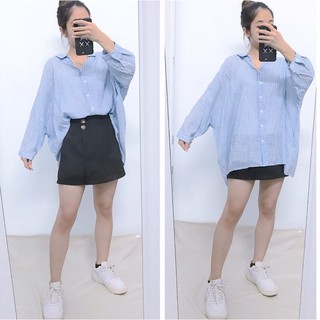 (2hand) Sơ mi Korea form oversize siêu to khổng lồ