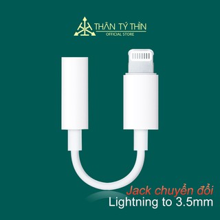 Jack chuyển đổi lightning - 3.5mm chính hãng - bảo hành 12 tháng