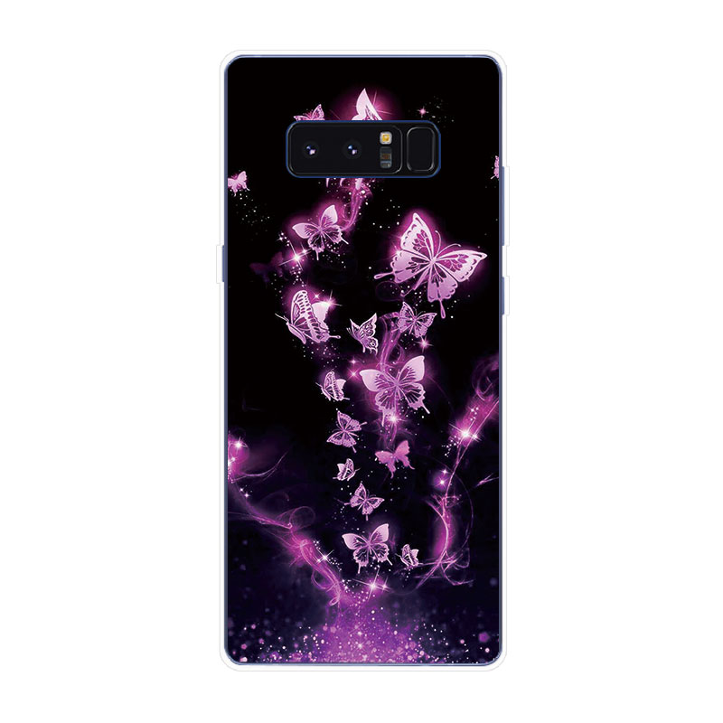 Samsung Galaxy S7 Edge S8 S8+ Plus Soft TPU Silicone Phone Case Cover Poetic Butterfly