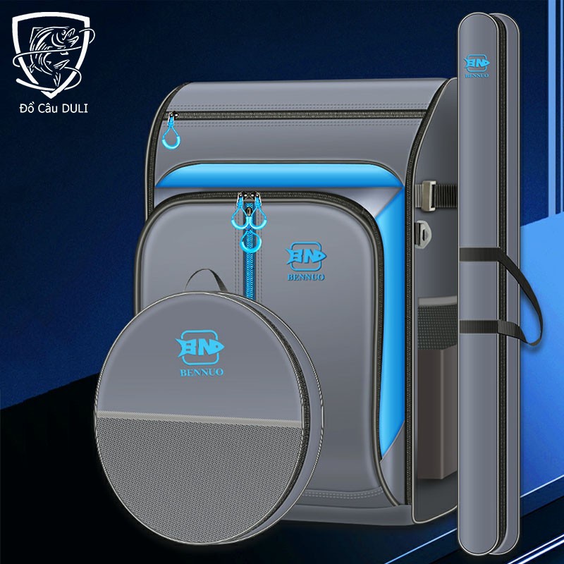 Túi Đựng Cần và phụ kiện , Balo dung tích lớn đựng ghế câu đài , Túi đựng rọng câu Bennuo chống thấm TC-16