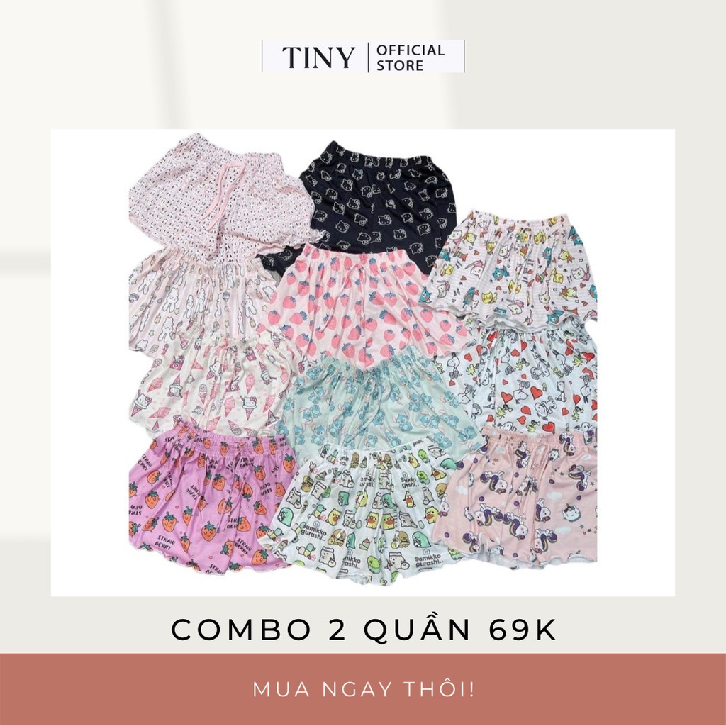 - Quần đùi nữ dễ thương mặc nhà
