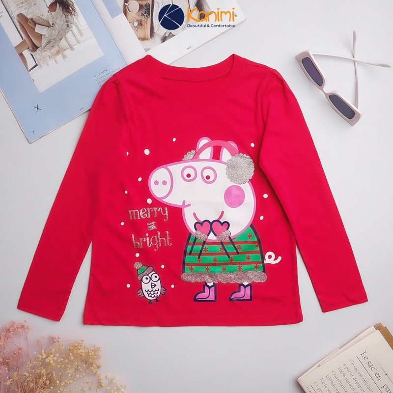 Áo thun dài tay Gap cho bé gái chất cotton 100%