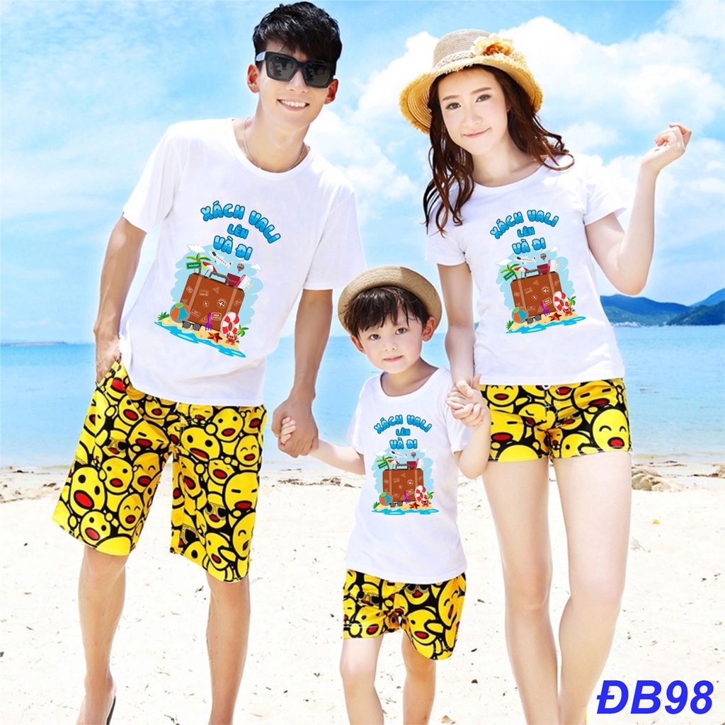 Áo đồng phục đi biển gia đình ,hội nhóm ,hình in sắc nét màu sắc đa dạng ,thoáng mát