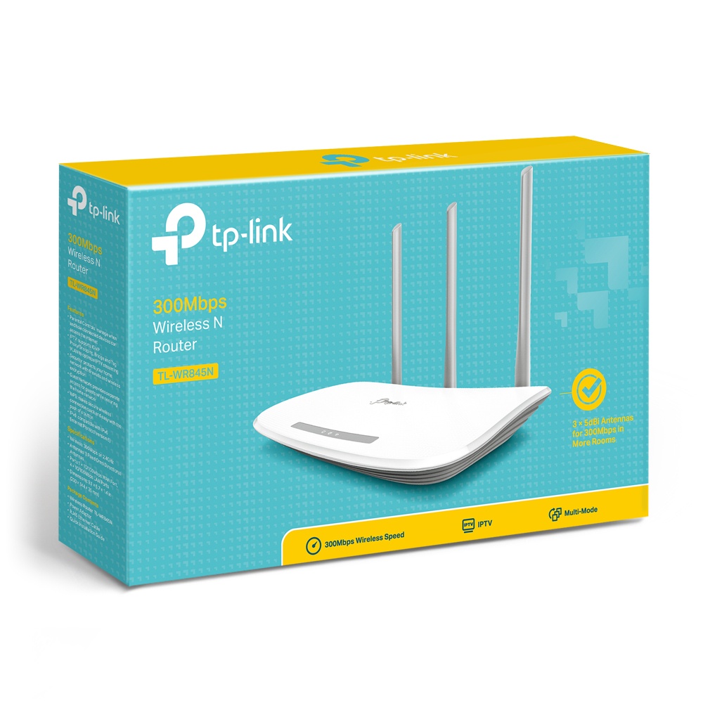 Router Wifi TP-Link TL-WR845N (3 anten, 300Mbps). Router Wi-Fi chuẩn N 300Mbps. Vi Tính Quốc Duy