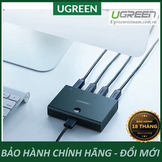 Bộ Chia Sẻ Tín Hiệu USB Cho 4 Máy Tính PC, Laptop, Macbook - Tặng Kèm 4 Cáp USB Cao Cấp Ugreen 30346