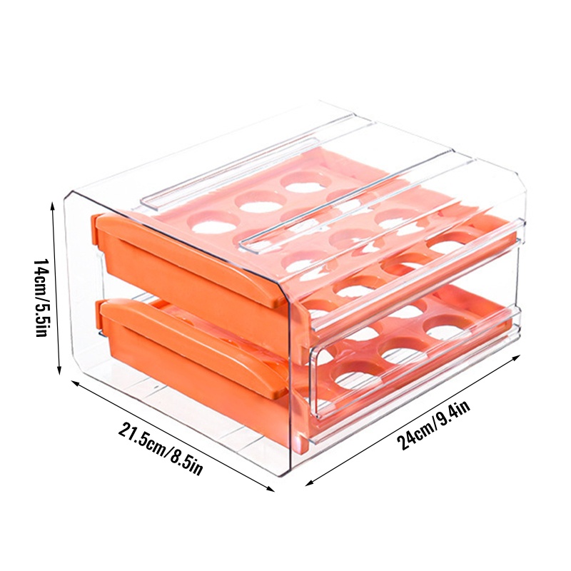 Hộp Đựng Trứng Trong Suốt 2 Tầng Có Thể Xếp Chồng Lên Nhau Tiện Dụng Cho Nhà Bếp