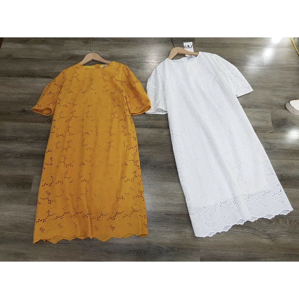 Đầm ZR Dáng Suông Thêu - Hàng xuất dư 100%