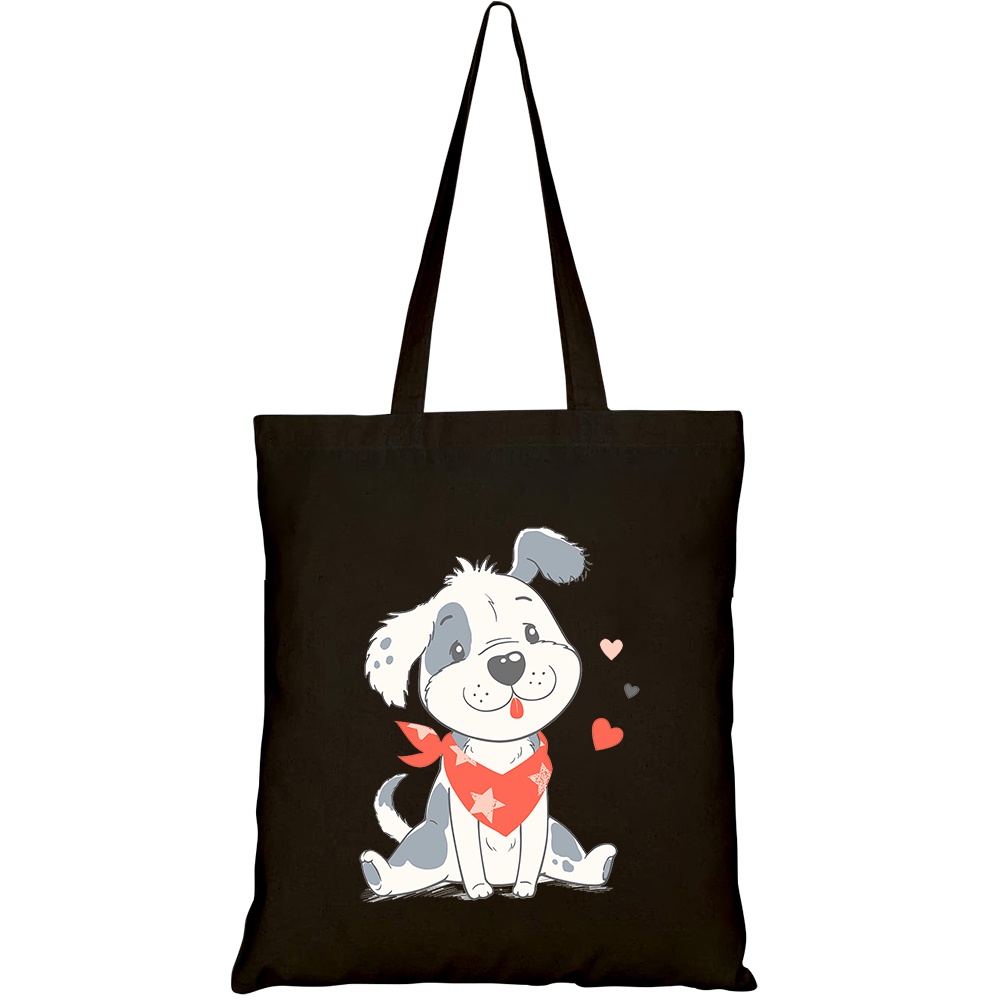 Túi vải tote canvas HTFashion in hình Cún con cute HT241