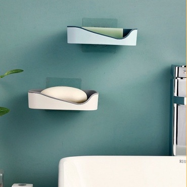 Khay đựng xà bông 2 lớp dán tường nhà tắm cao cấp sang trọng 88293