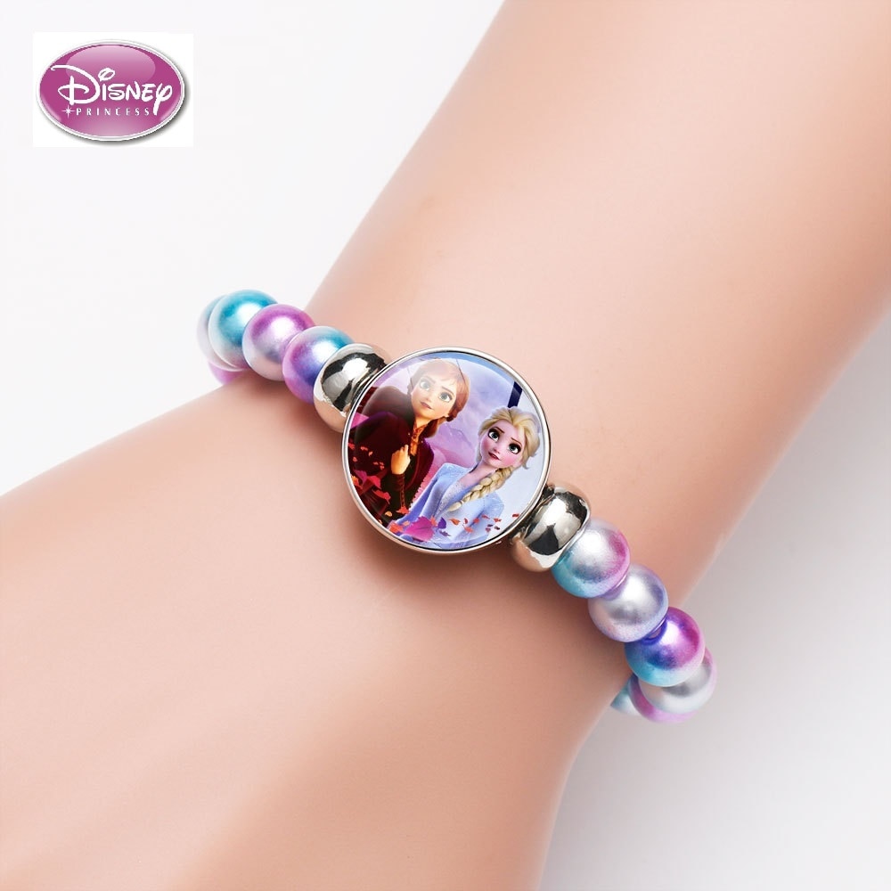 Vòng Đeo Tay Trang Điểm Họa Tiết Disney Elsa Anna Frozen 2 Dễ Thương Dành Cho Bé Gái