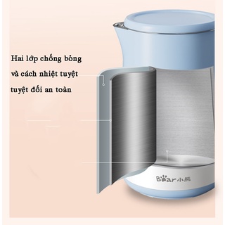 Ấm siêu tốc, ấm đun nước chính hãng Bear model: ZDH-Q15J1, dung tích 1.5L, công suất 1500W, đun siêu tốc