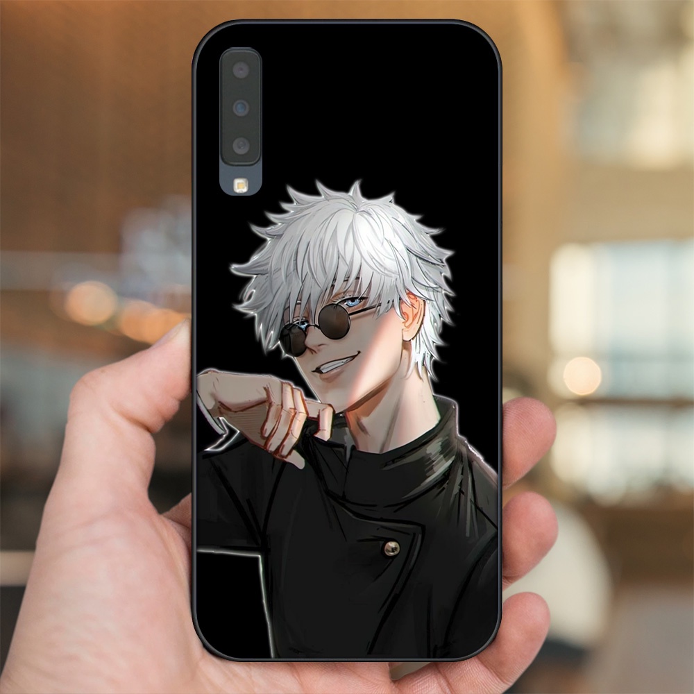 Ốp lưng Samsung A7 2018 viền đen in hình Satoru Jujutsu Kaisen