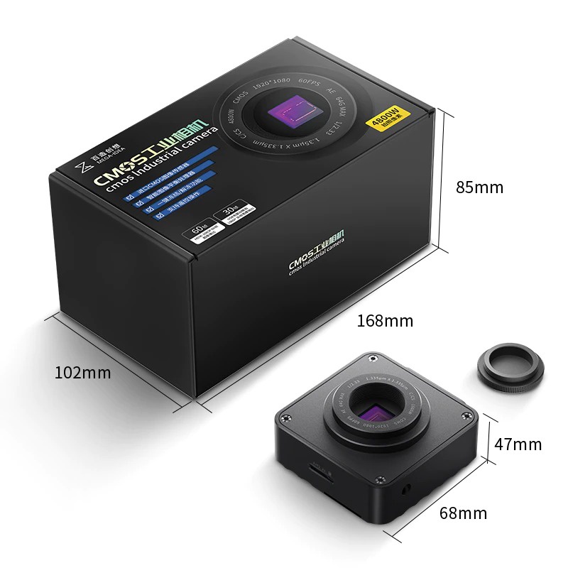 Qianli Mega iDea CX3 camera cho kính hiển vi 3 mắt, len CCTV 1080P 60FPS 4800W