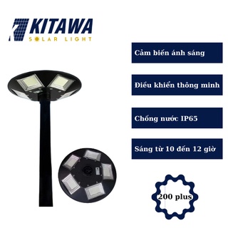 Đèn Năng Lượng Mặt Trời Kitawa UFO 200W Plus - UF1200P (60.000 mAH), Chống nước IP65, Bảo hành 2 năm