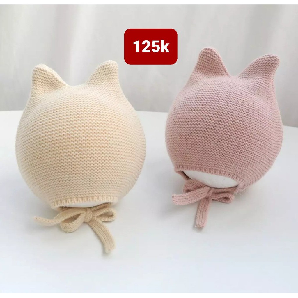 Mũ len móc tai mèo