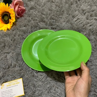 Đĩa nhựa tròn đĩa 7 cạn xanh lá DC 77