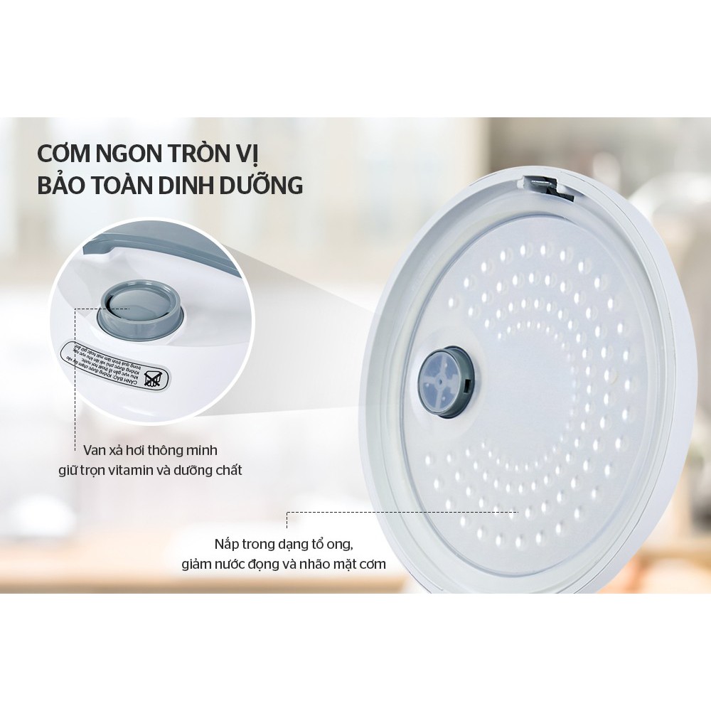 Nồi Cơm Điện Cao Cấp SUNHOUSE SHD8601 - Dung Tích 1.8L Cho 3-6 Người Ăn