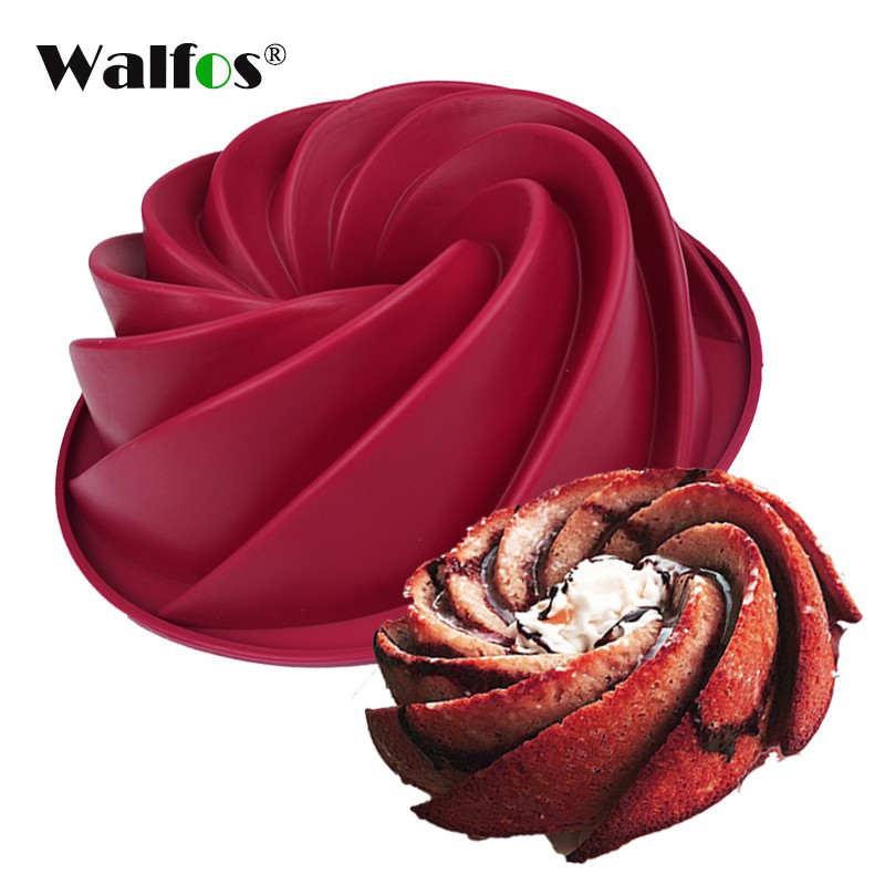 Silicone Swirl Walfos Fancy Bánh Khuôn có 3 màu sắc để lựa chọn