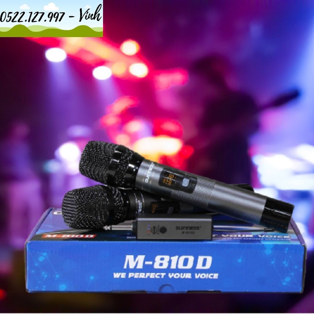 Micro Karaoke không dây GUINNESS MU-810D - Hàng Chính Hãng - Gia Khang Shop