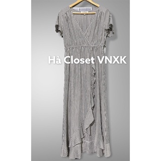 Đầm maxi kẻ sọc xuất dư