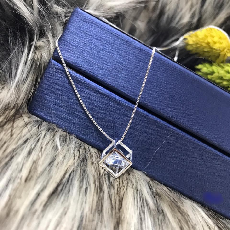 Dây Chuyền Bạc Ta Minh Canh Jewelry - Hình Lập Phương