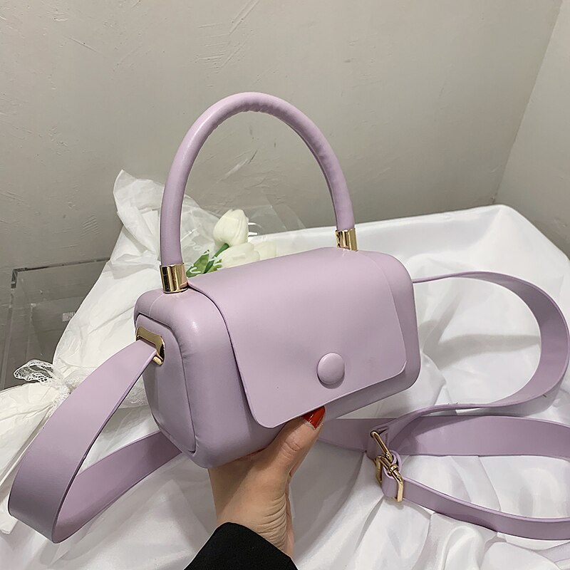 Túi xách JASMIN NOIR da PU hình vuông màu kẹo mini đeo vai cho nữ