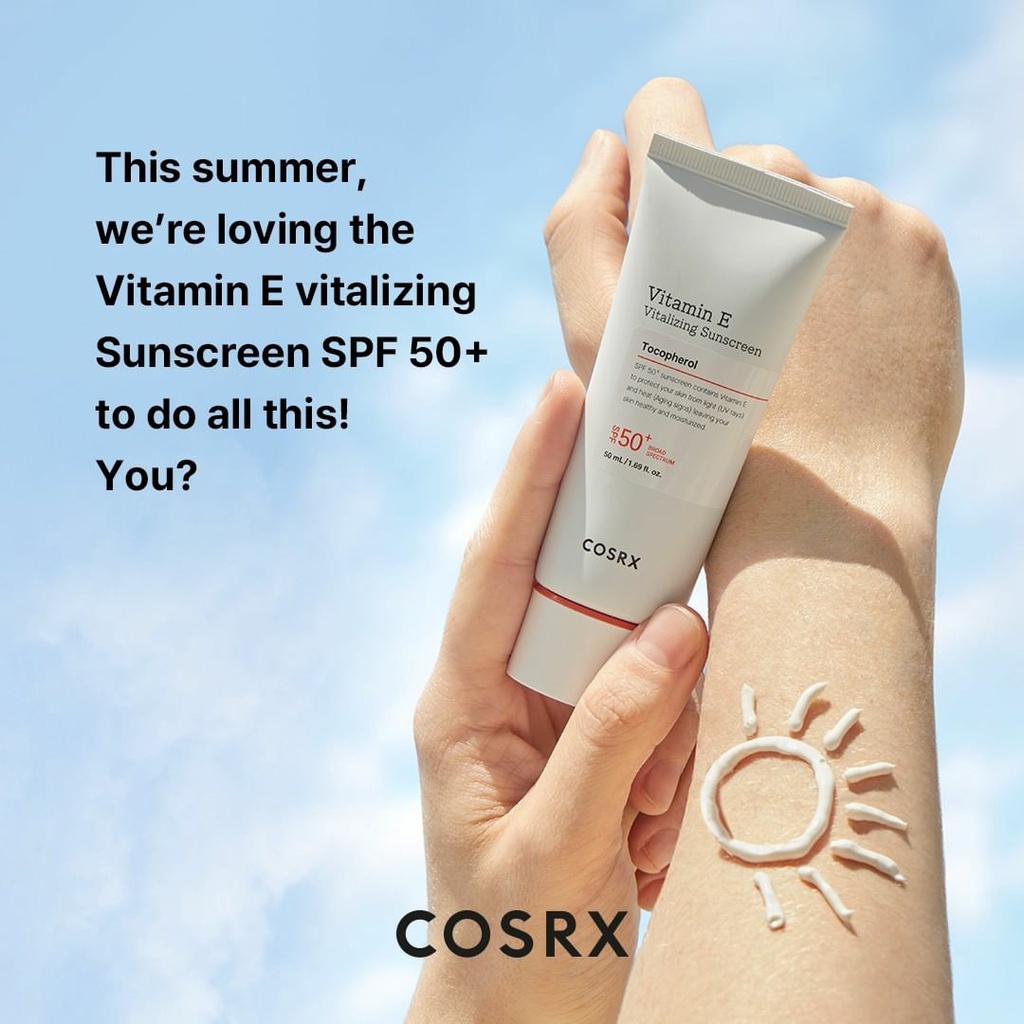 Kem chống nắng hóa học COSRX VITAMIN E VITALIZING SUNSCREEN SPF50+