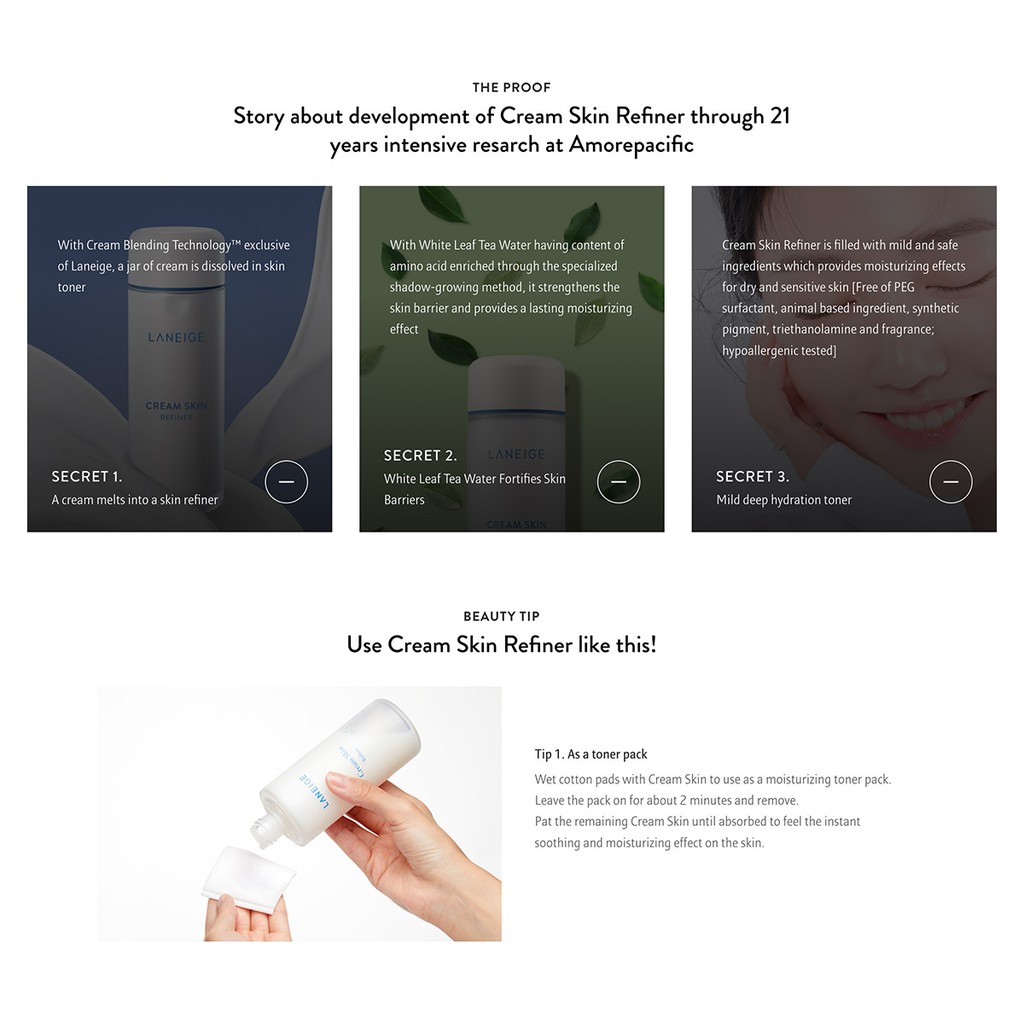 LANEIGE Cream Skin Cerapeptide Refiner 15ml, 25ml - Sensitive Skin